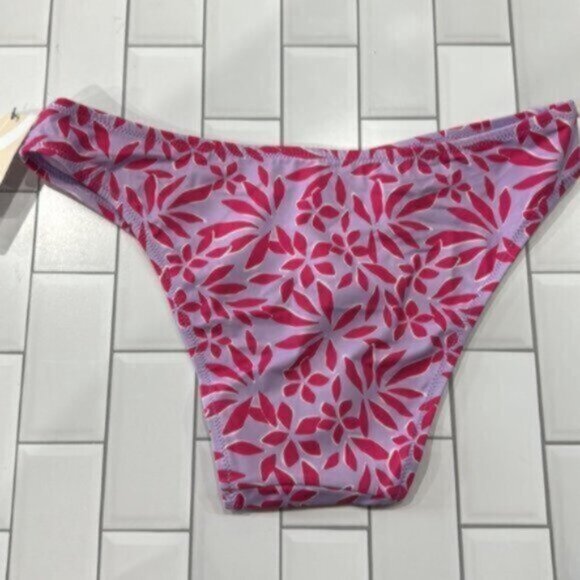 NWT Lively Women's Pink The Swim Floral Cheeky Retro Bottom Size Medium - Picture 5 of 6